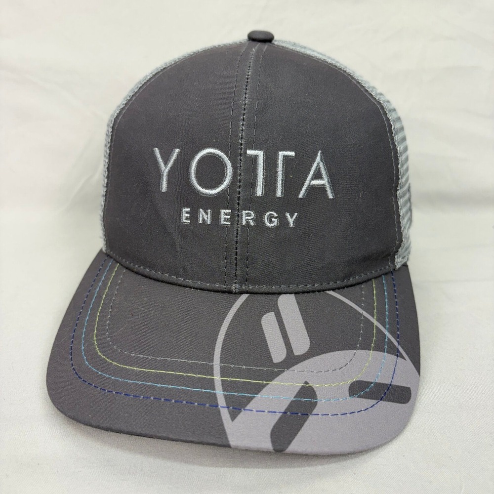Boco Gear Trucker Hat Yotta Energy Unisex OSFM Gray Mesh Snapback Cap